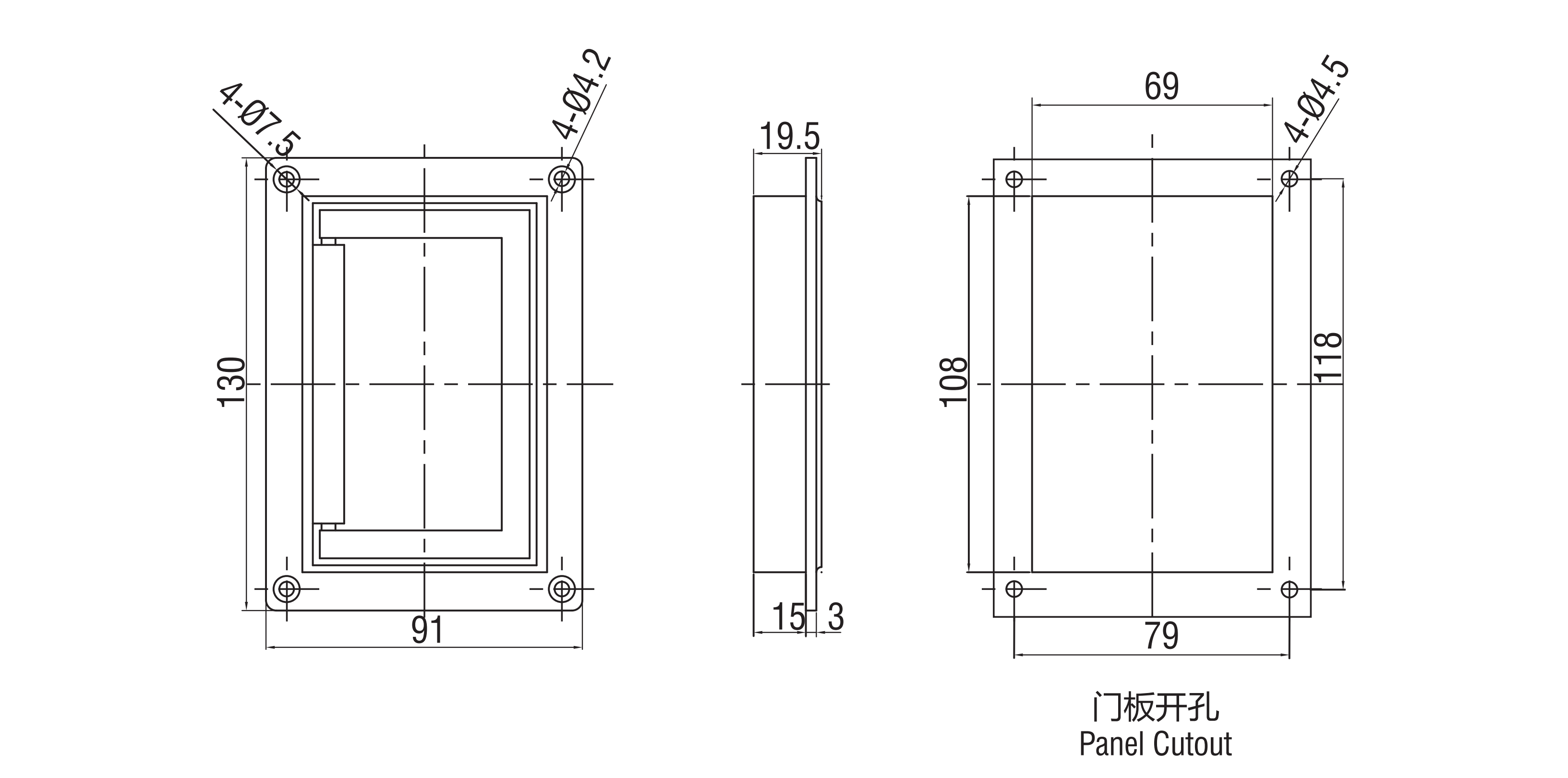 嵌入式拉手 3303系列