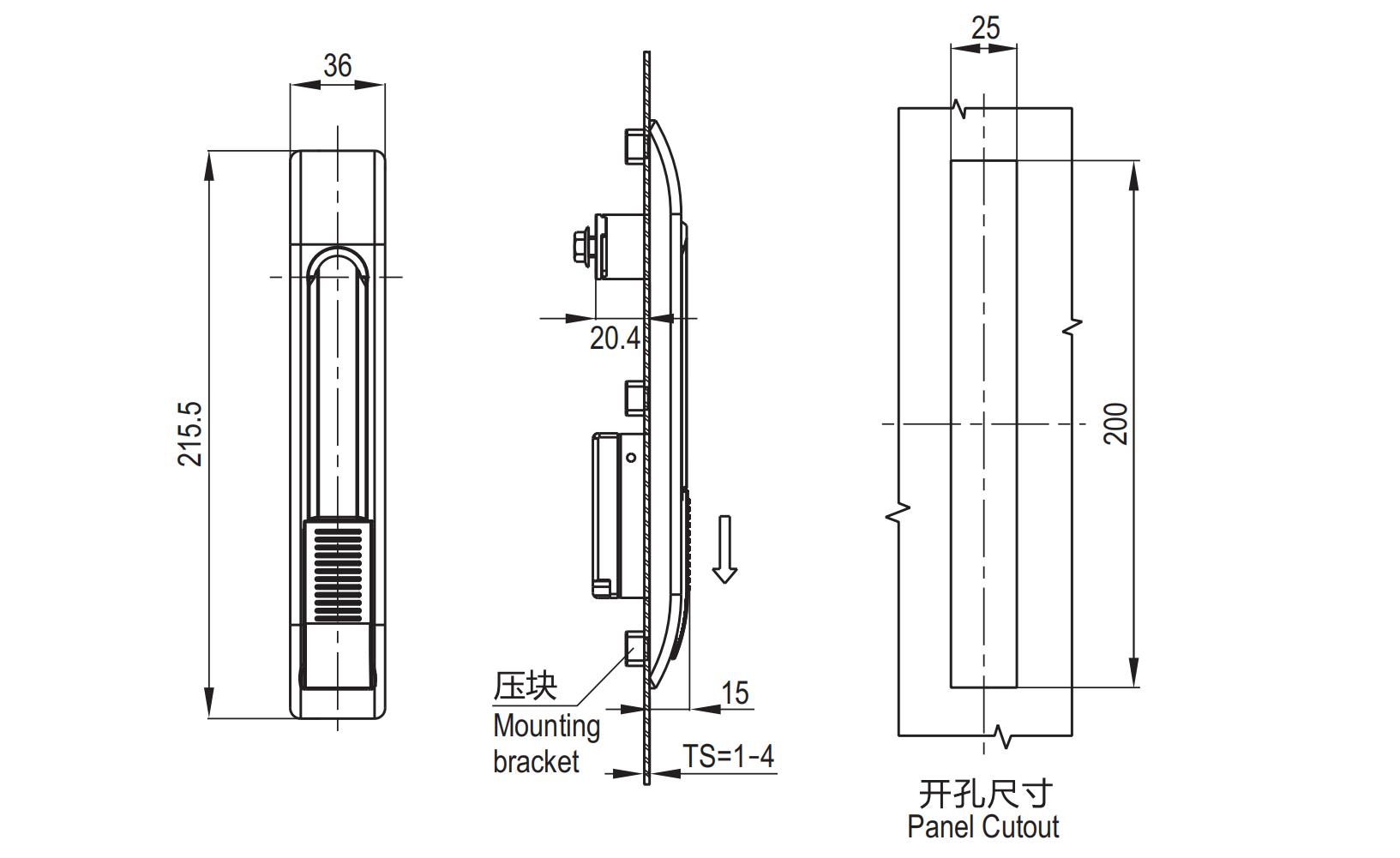 旋转把手 1108锁舌系列